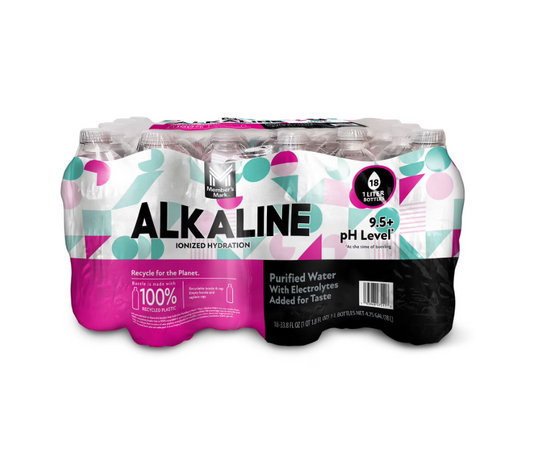 Member's Mark Plus+ Alkaline Bottled Water - Full Pallet (720 bottles 33.8 oz)