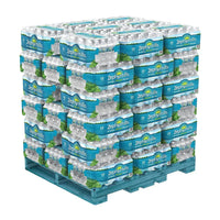 Close-up of Zephyrhills Natural Spring Water 16.9 oz bottles in branded packaging, emphasizing label details and clear plastic design.